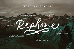 Rephone - Handwriting Lettering Font