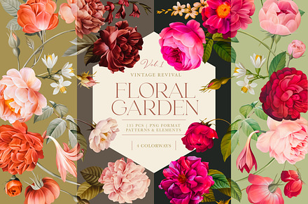 Vintage Floral Garden Vol. 1, an Object Graphic by Eclectic Anthology