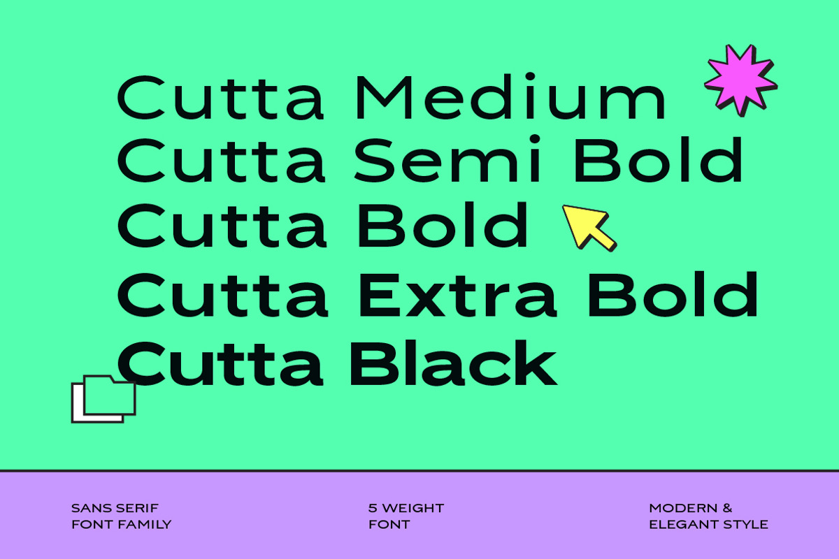 Cutta Sans Serif, a Sans Serif Font by Yukita Creative (Photo 2 of 9)