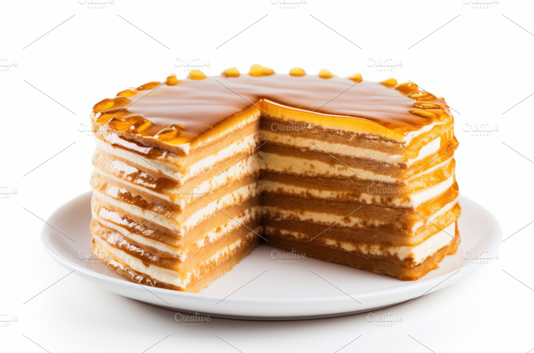 Aromatic Layered honey cake, a Food & Drink Photo by Ylivdesign