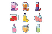 Smoothie Illustration Set, a Food Illustration by studiogstock (Thumbnail 2 of 3)
