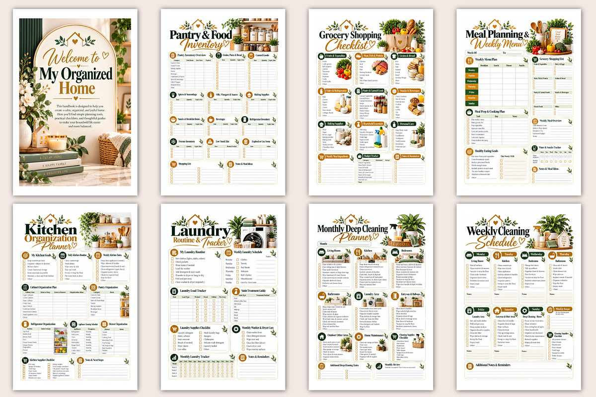 Household Flow Handbook, a Stationery Template by Designmela01 (Photo 2 of 5)
