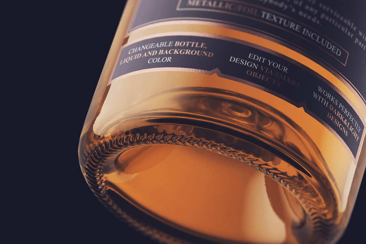Whiskey-Irish Bottle Mockup, an Advertising Mockup by HexenDesigns (Photo 9 of 12)