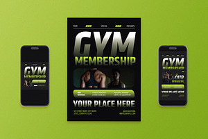 Gym Membership Flyer, a Flyer Template by Aiyari Graphic