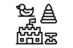 Toy plaything black icon, an Outline Icon by Creative priyanka