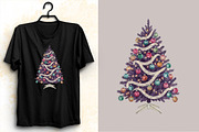 Watercolor Purple Christmas Tree  Cl, an Illustration by SVGArt (Thumbnail 2 of 8)