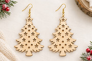 Christmas Tree Earrings Laser Cut, an Object Graphic by Canvas Craft (Thumbnail 4 of 4)
