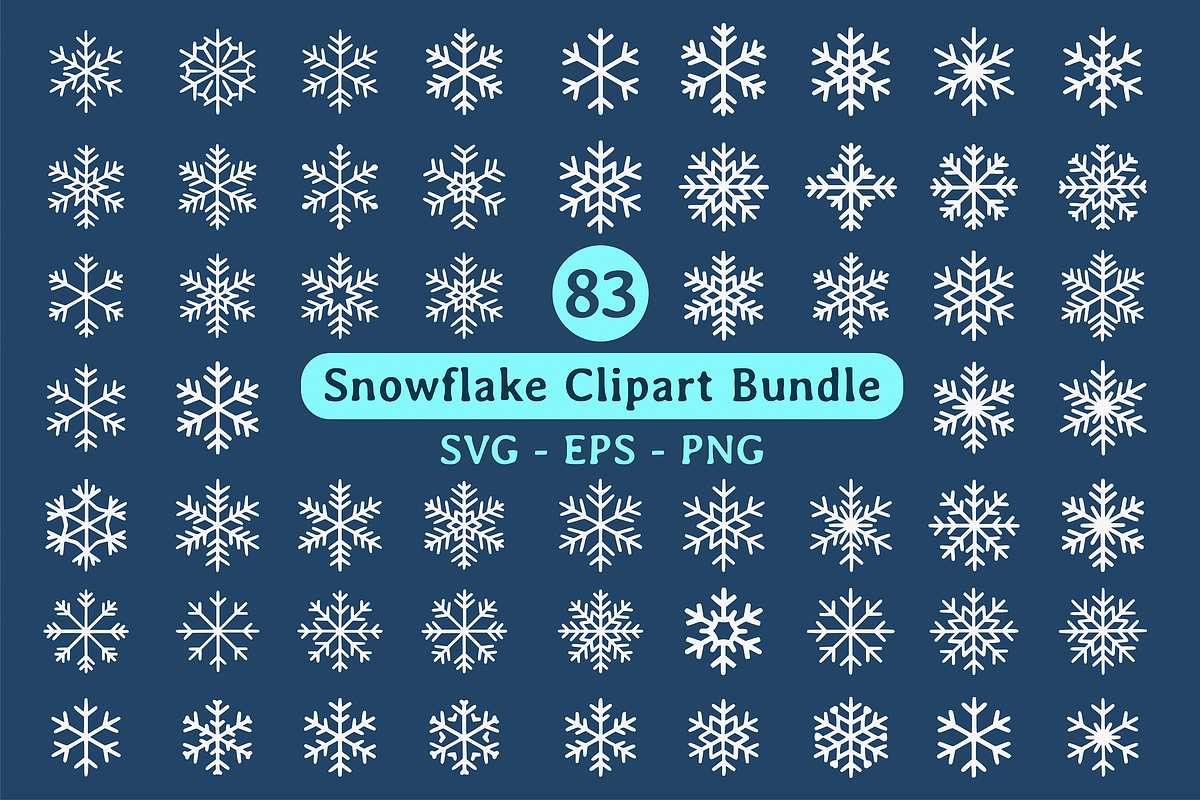 Snowflake Vector Bundle, a Seasonal Illustration by Kusumaillustration (Photo 1 of 9)