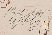 Matilost Wikly, a Script Font by Alcode (Thumbnail 1 of 13)