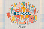 Cute School Supplies, an Education Illustration by YuNa (Thumbnail 1 of 14)