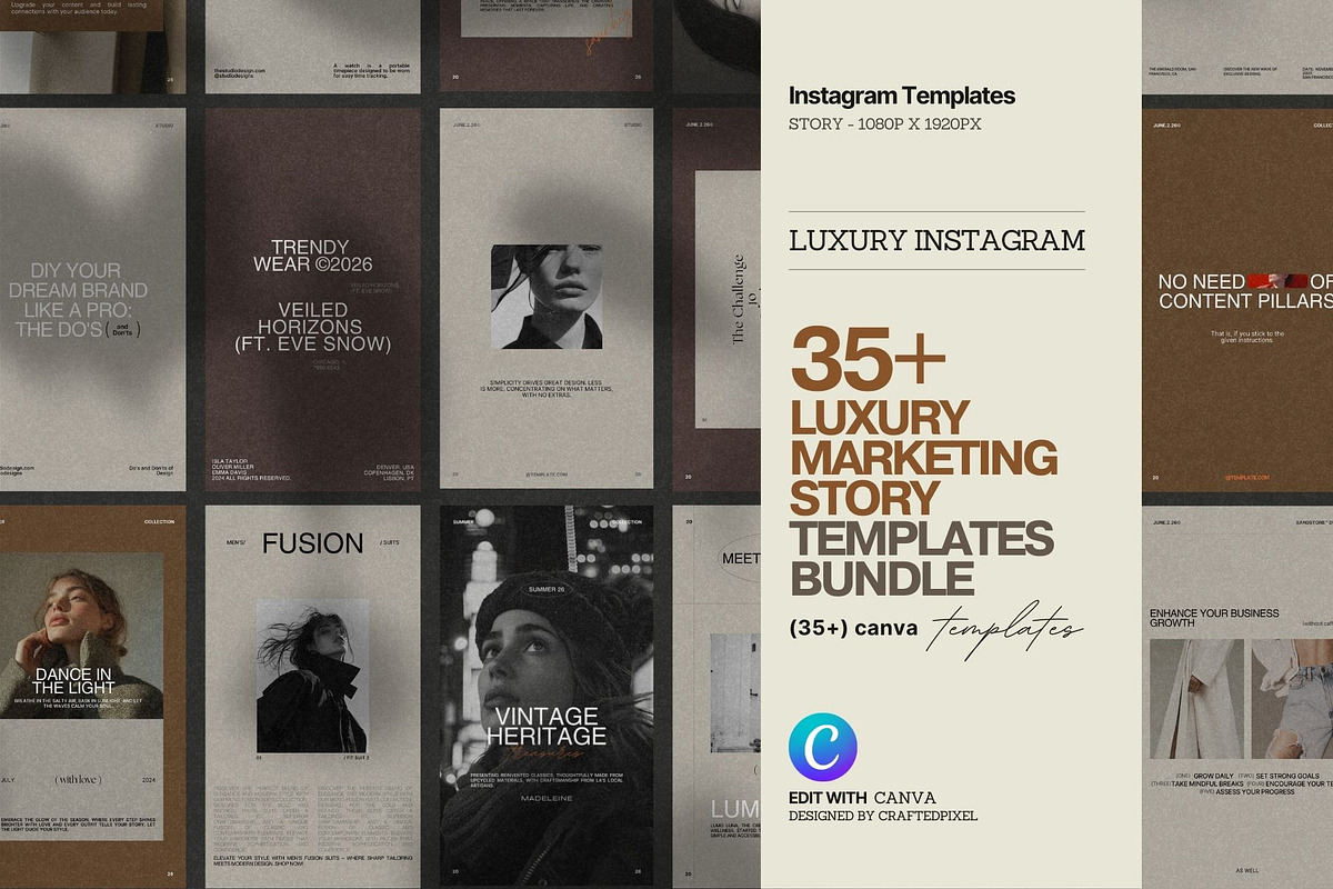 Aesthetic Instagram Template Kit, a Social Media Template by Crafted Pixel (Photo 1 of 9)
