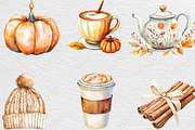 Watercolor Cozy Autumn Clipart, an Illustration by Black Bird Studio (Thumbnail 3 of 6)