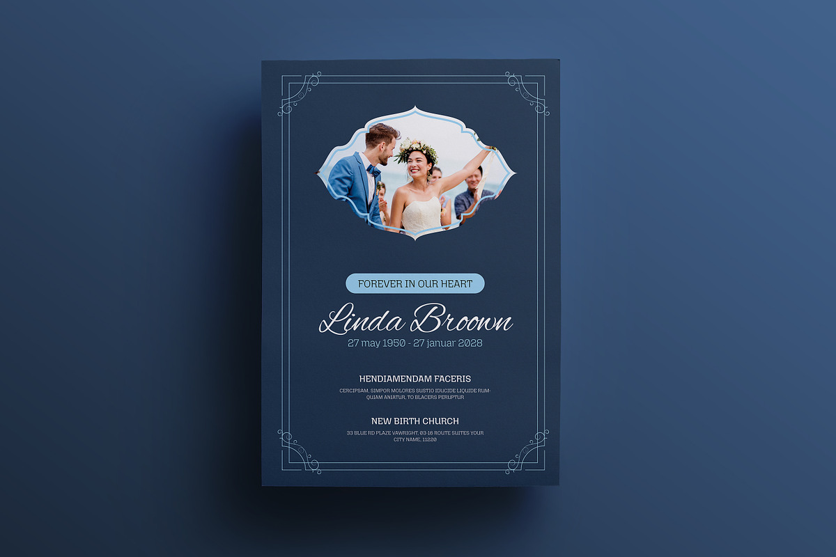 Funeral Program Template, an Invitation Template by Creatiya Type (Photo 4 of 6)