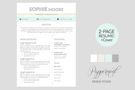 Resume Template + Cover Letter WORD