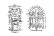 Set of Old Street landscapes, a Texture Illustration by Penndpaper (Thumbnail 2 of 5)