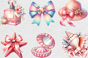 Coquette Coastal Clipart Bundle, an Illustration by Black Bird Studio (Thumbnail 3 of 4)