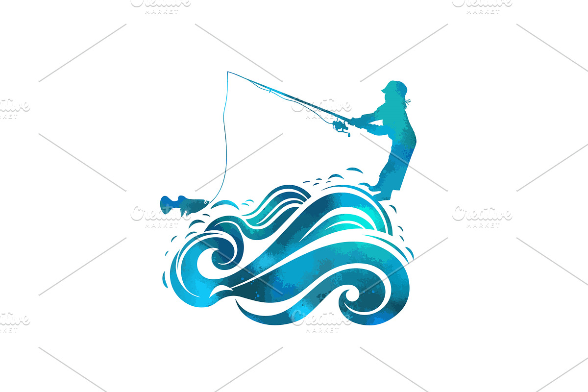 Silhouette of a child catching blue, a Person Illustration by Nenahliadava Design