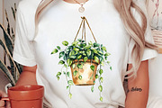 Watercolor Hanging Plant Vase PNG, an Illustration by SinaCreation (Thumbnail 3 of 7)