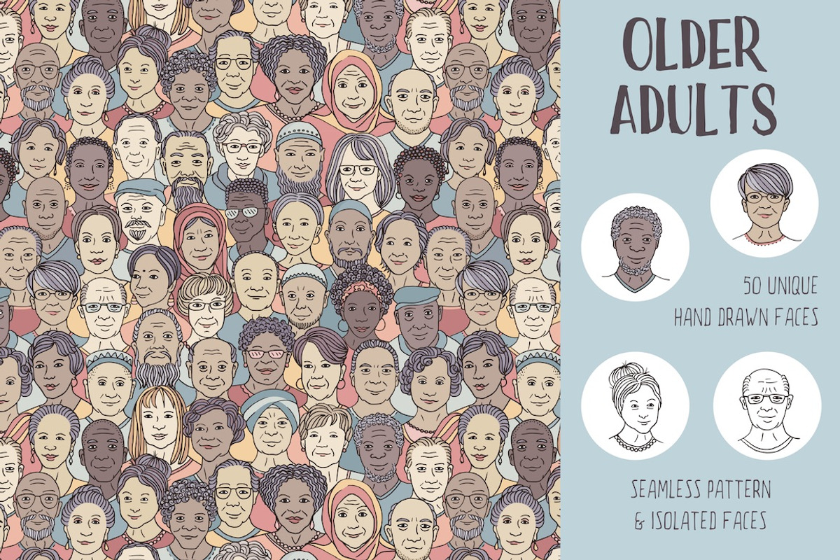 Huge Collection of 220 Diverse Faces, a Person Illustration by Franzi draws (Photo 4 of 12)