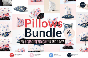 The Pillow Mock-ups Bundle