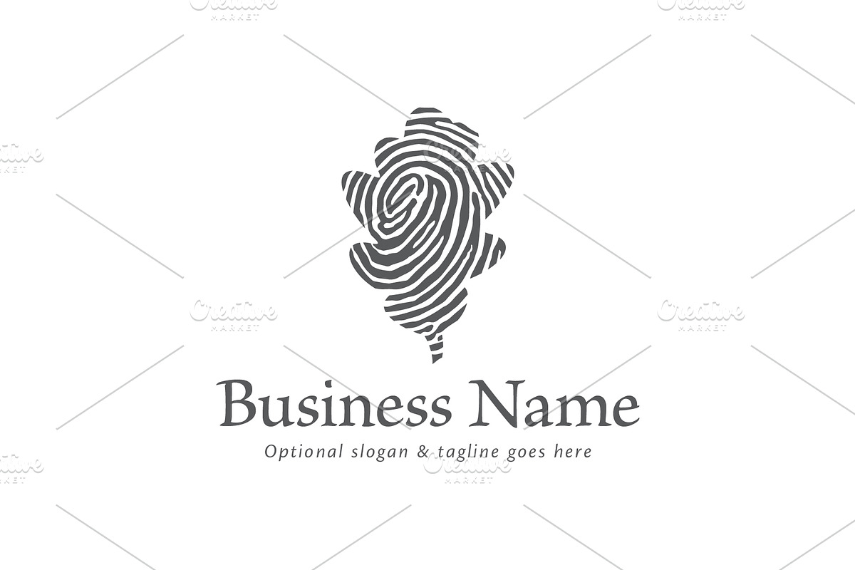 Fingerprint Leaf Custom Logo, a Branding & Logo Template by ARTE MIGUEL (Photo 3 of 3)