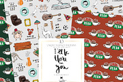 Freinds TV Show Seamless Patterns, a Pattern Graphic by KaramfilaS (Thumbnail 3 of 4)