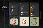 Disconut Stickers Mockup, a Product Mockup by HꟽƎ⅃UИƧ (Thumbnail 3 of 4)