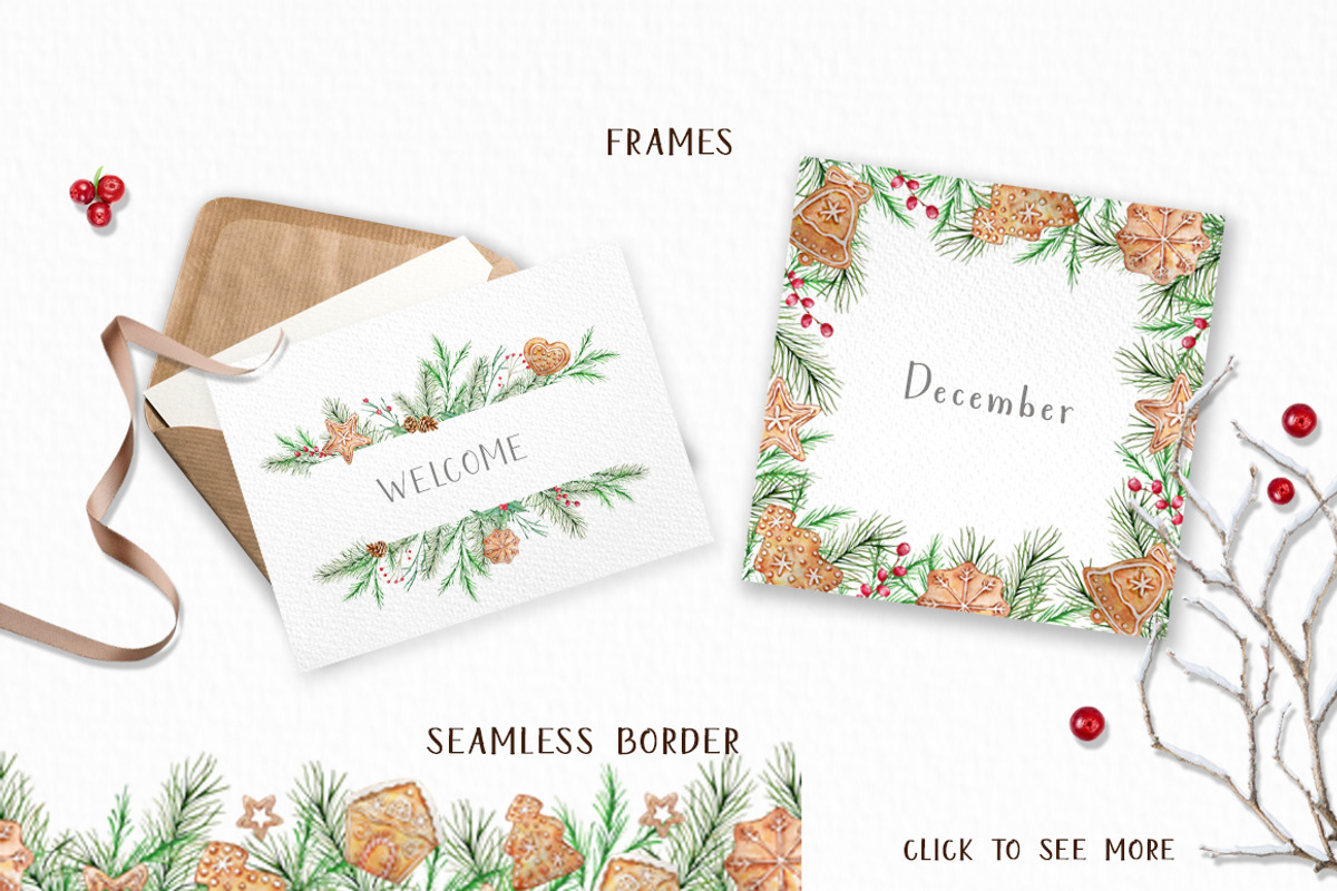 Watercolor Christmas Sweets Clipart, a Food Illustration by SvetaArtStore (Photo 4 of 9)