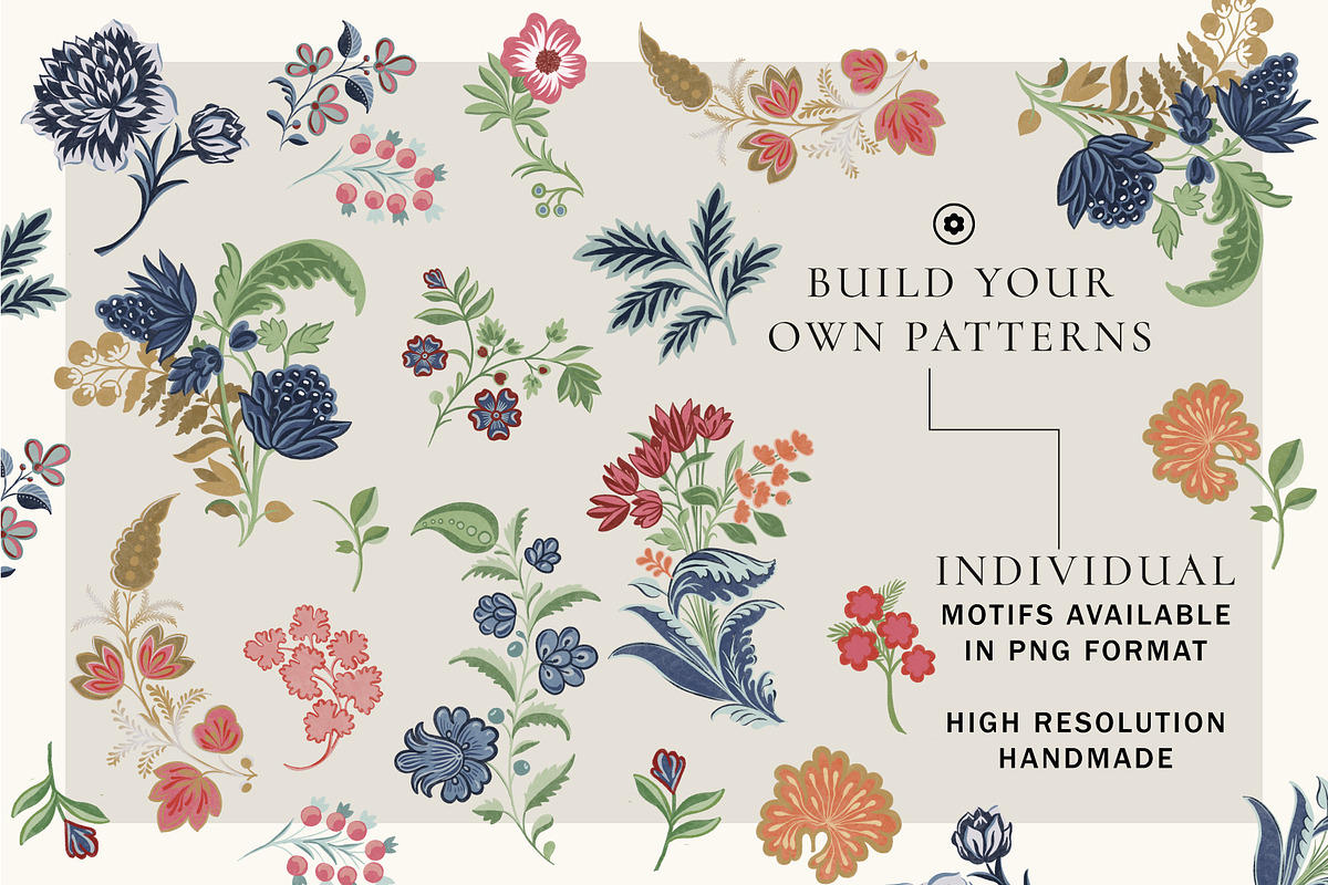 Vintage Floral Pattern & Elements, a Decorative Illustration by Artifactory Studios (Photo 5 of 6)