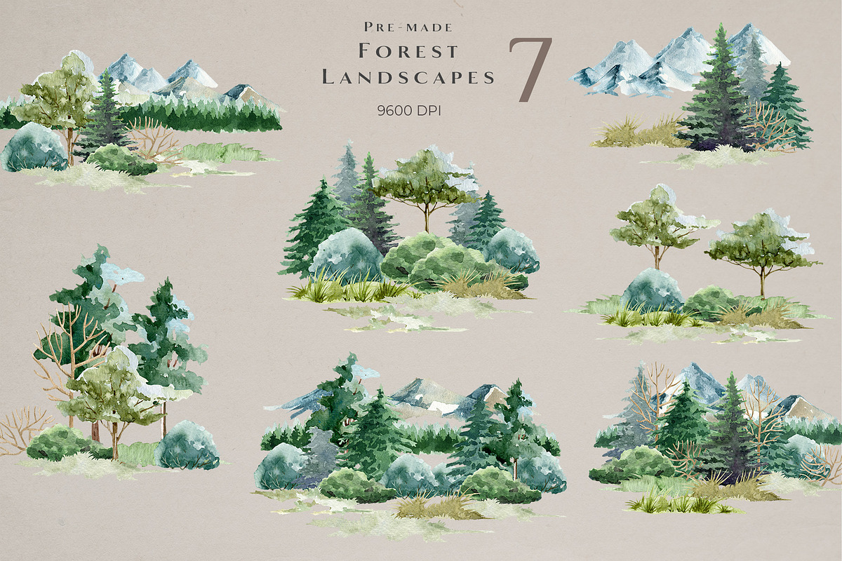 Forest Animals Watercolor Clipart, an Animal Illustration by AnitaPol (Photo 10 of 19)