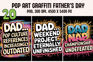 Pop Art Graffiti Father’s Day, an Object Graphic by PrintHaven Designs