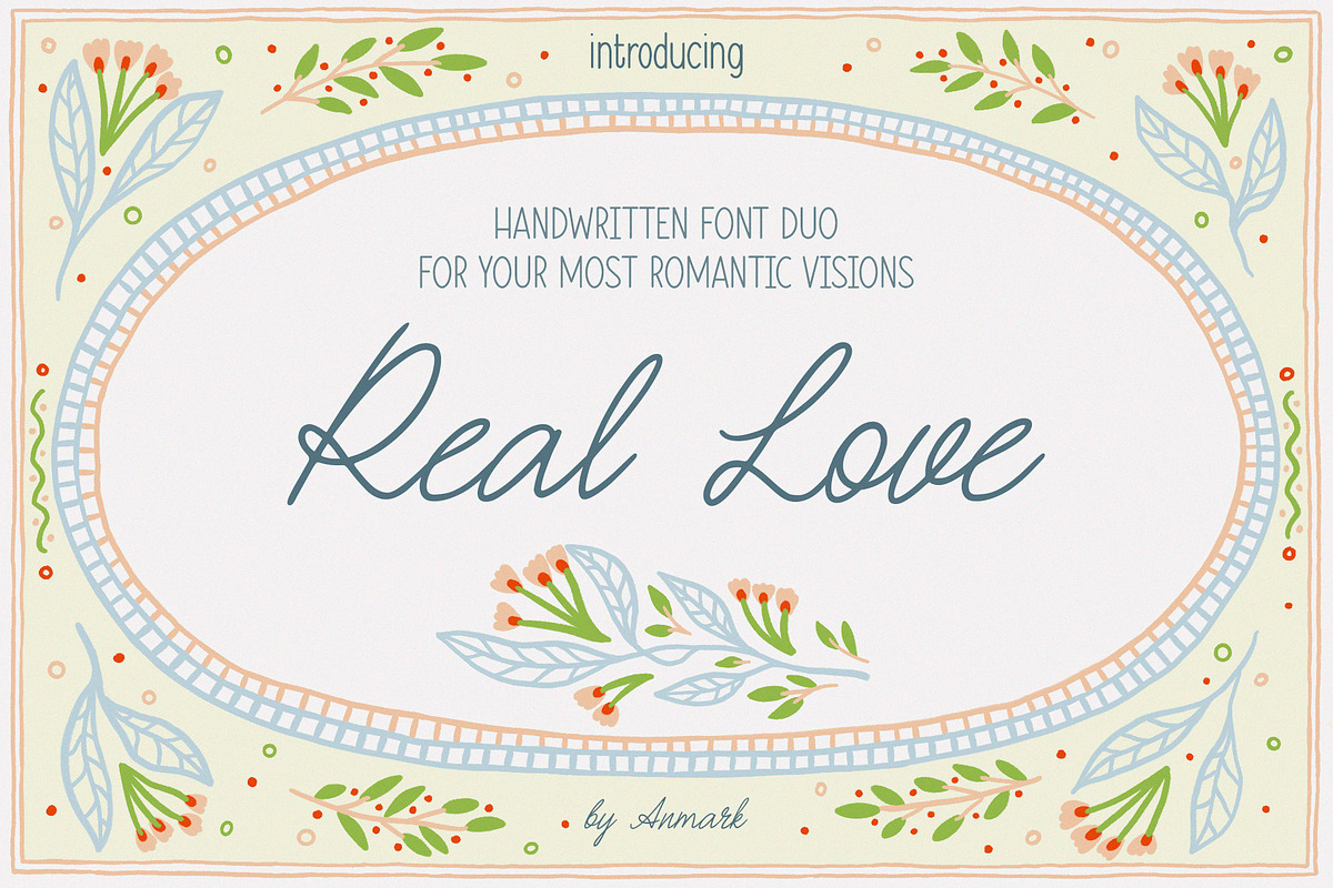 Real Love Wedding Font Duo, a Handwritten Font by AnMark (Photo 1 of 13)