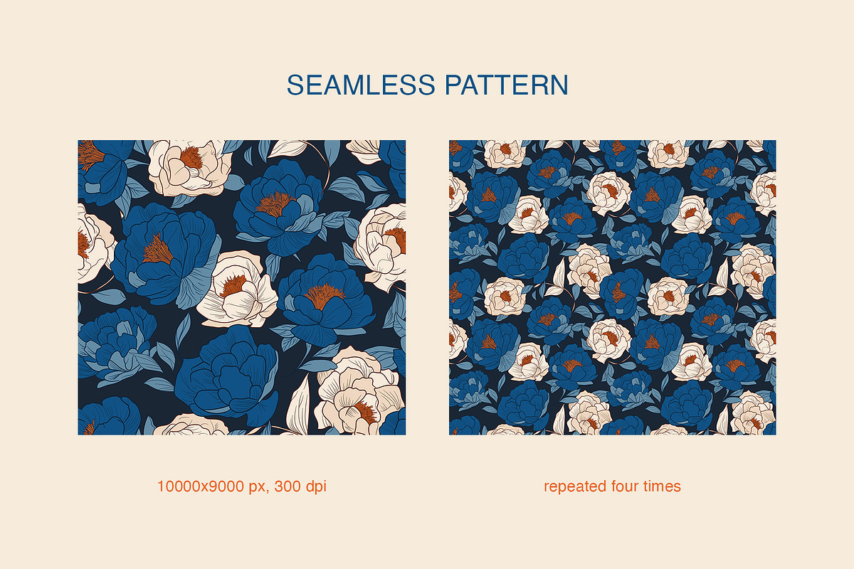 Inkbloom Moody Floral Pattern, a Pattern Graphic by Mariia Kovalchuk (Photo 4 of 12)