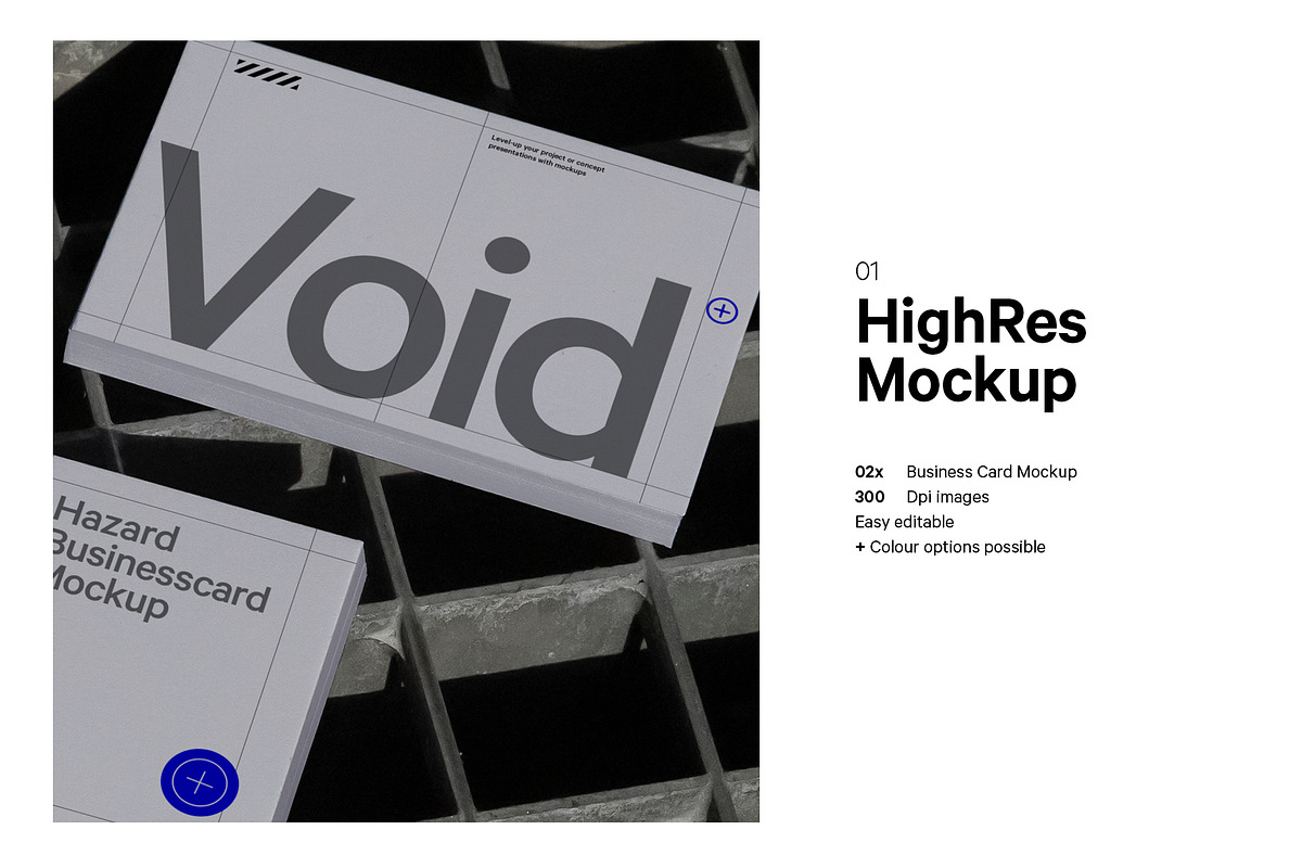 Adjustable Business Card Mockup, a Print Template by HAZARD MOCKUPS (Photo 2 of 8)