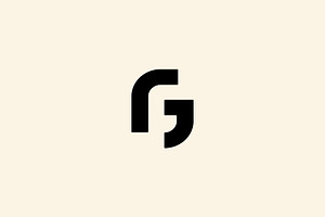 Initial RG Logo Monogram Vector