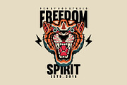 tiger head oldschool tattoo vector, an Education Illustration by Pen of God Studio (Thumbnail 3 of 3)