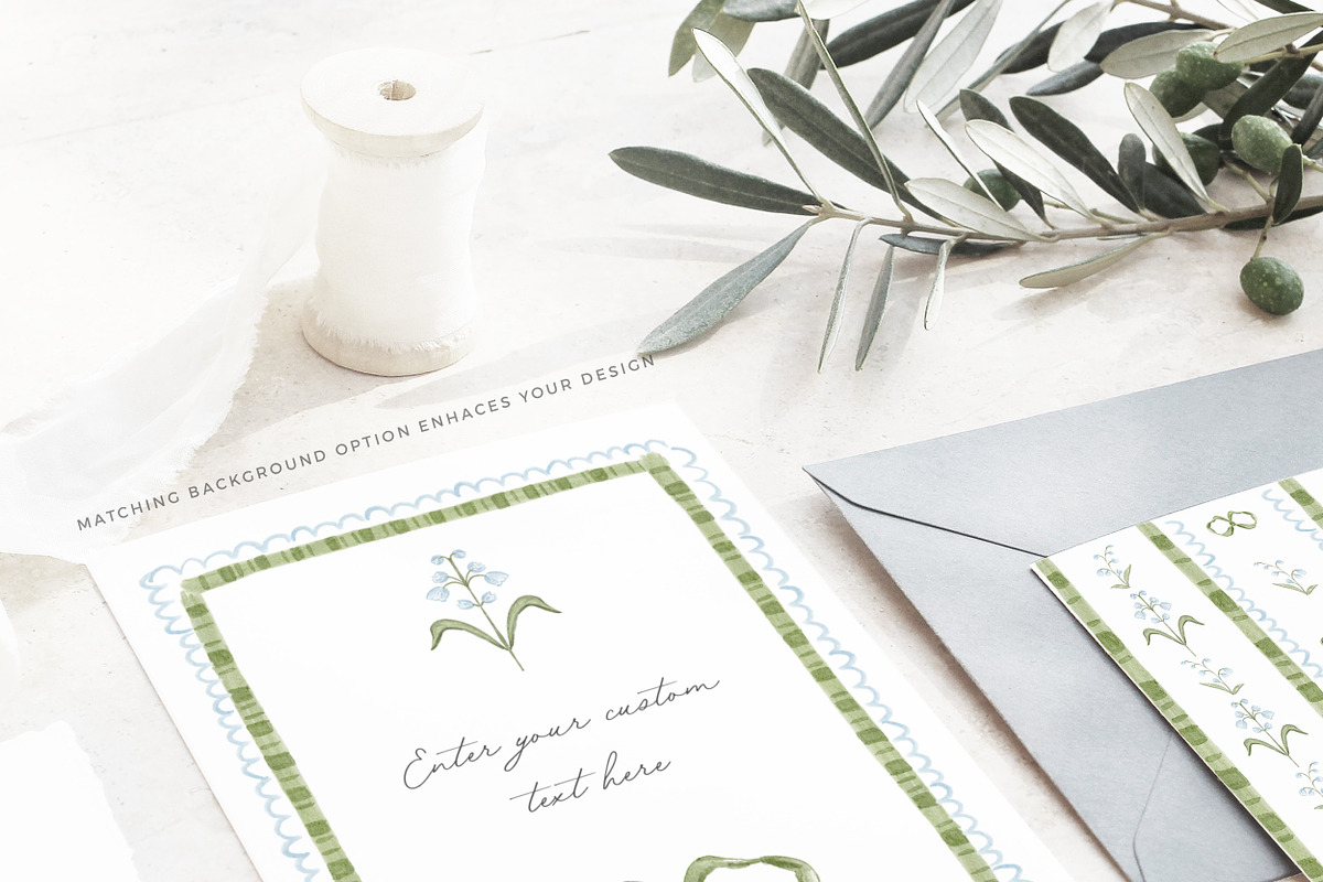 Grandmillenial Botanic Blue & Green, a Decorative Illustration by Essem Creatives (Photo 7 of 7)