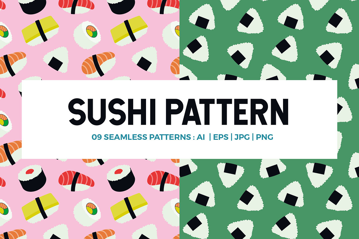 Sushi Seamless Pattern, a Pattern Graphic by Abstracto-Create (Photo 1 of 7)