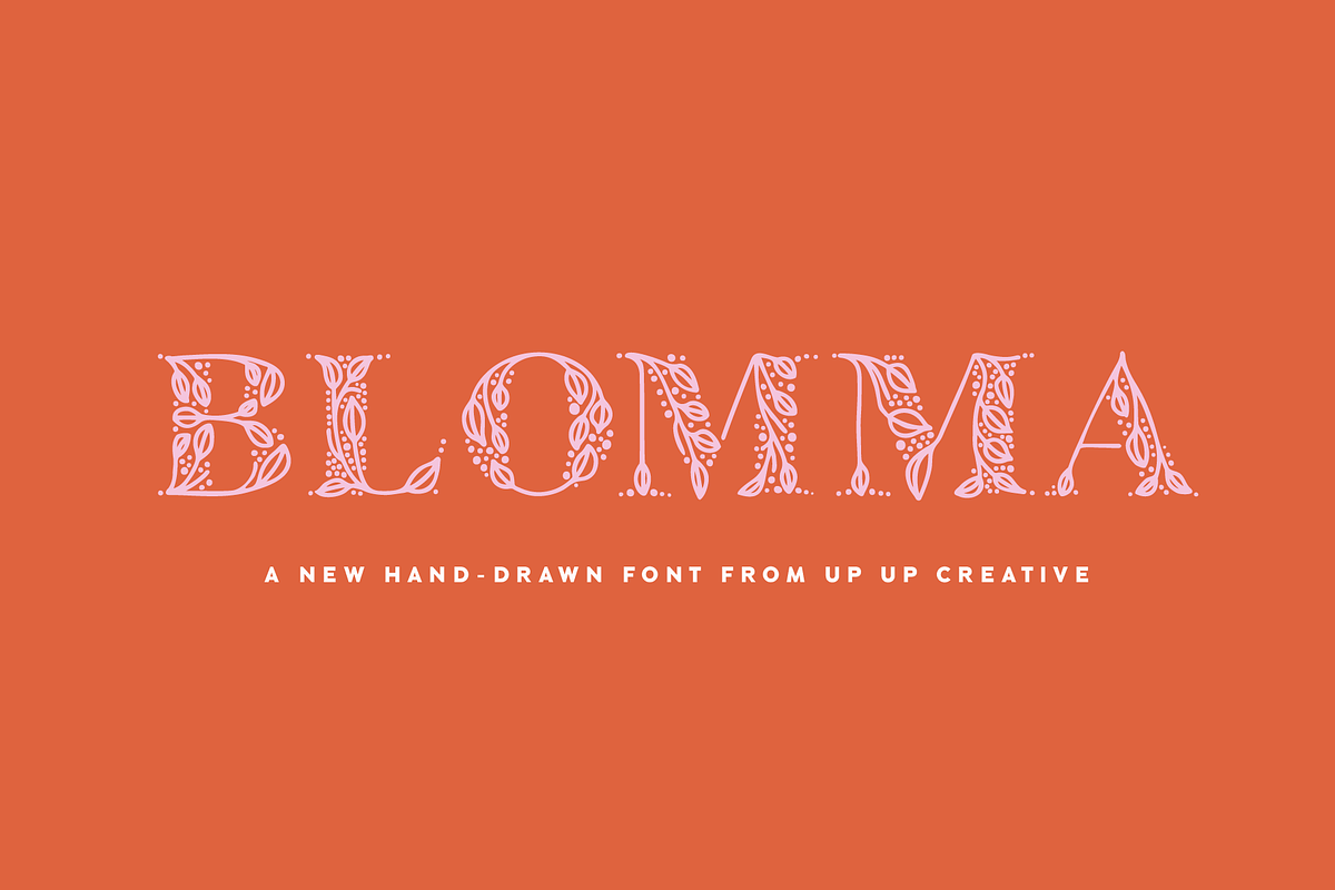 Blomma Hand-Drawn Display Font, a Serif Font by Up Up Creative (Photo 1 of 12)