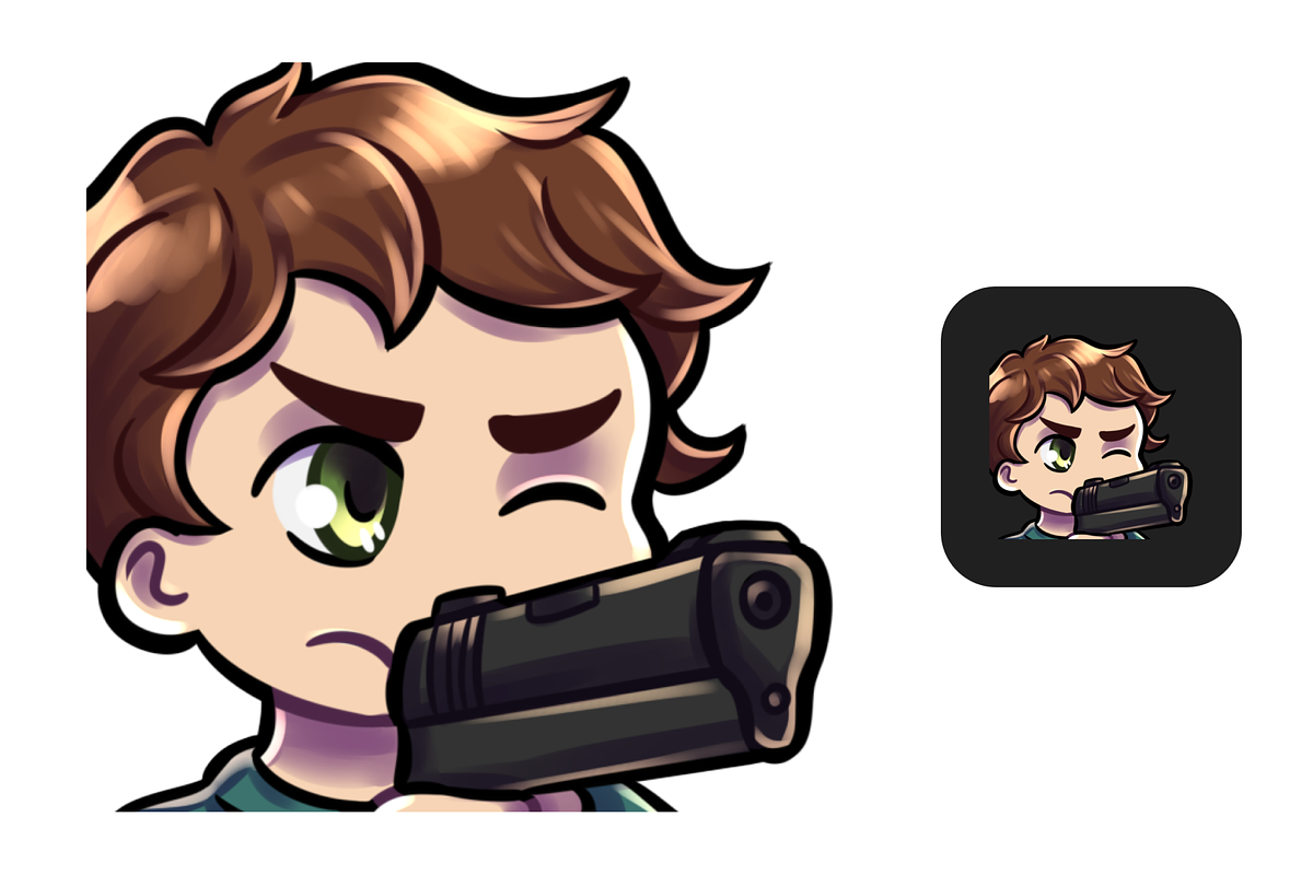 12 Brown Hair Chibi Boy Emotes, an Illustration by Custom Fonts & Patterns (Photo 8 of 12)