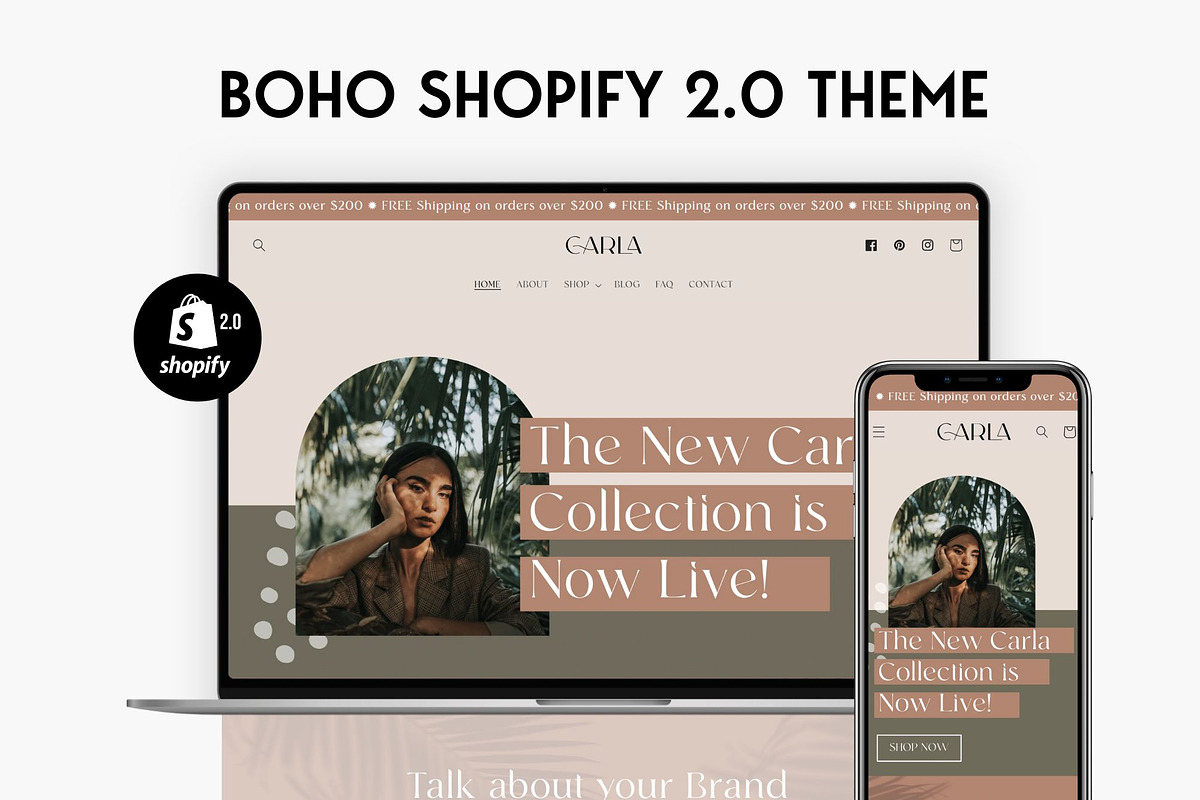 Carla - Boho Shopify Theme, a Shopify Template by Studio Zash (Photo 1 of 13)