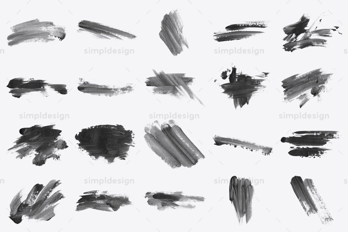 Stamp Acrylic Strokes Photoshop Brus, a Brush Add-On by SimplDesign (Photo 4 of 7)