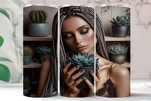 Green Thumb Plant Mom Tumbler, an Arts & Entertainment Photo by LamanAzalea