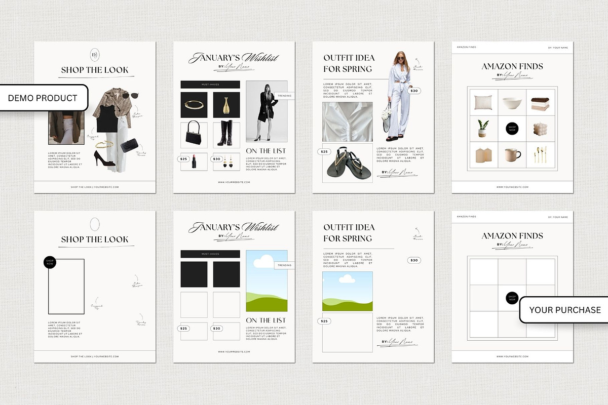 Fashion Blogger LTK Canva Template, a Social Media Template by Deb Creative Studio (Photo 6 of 10)