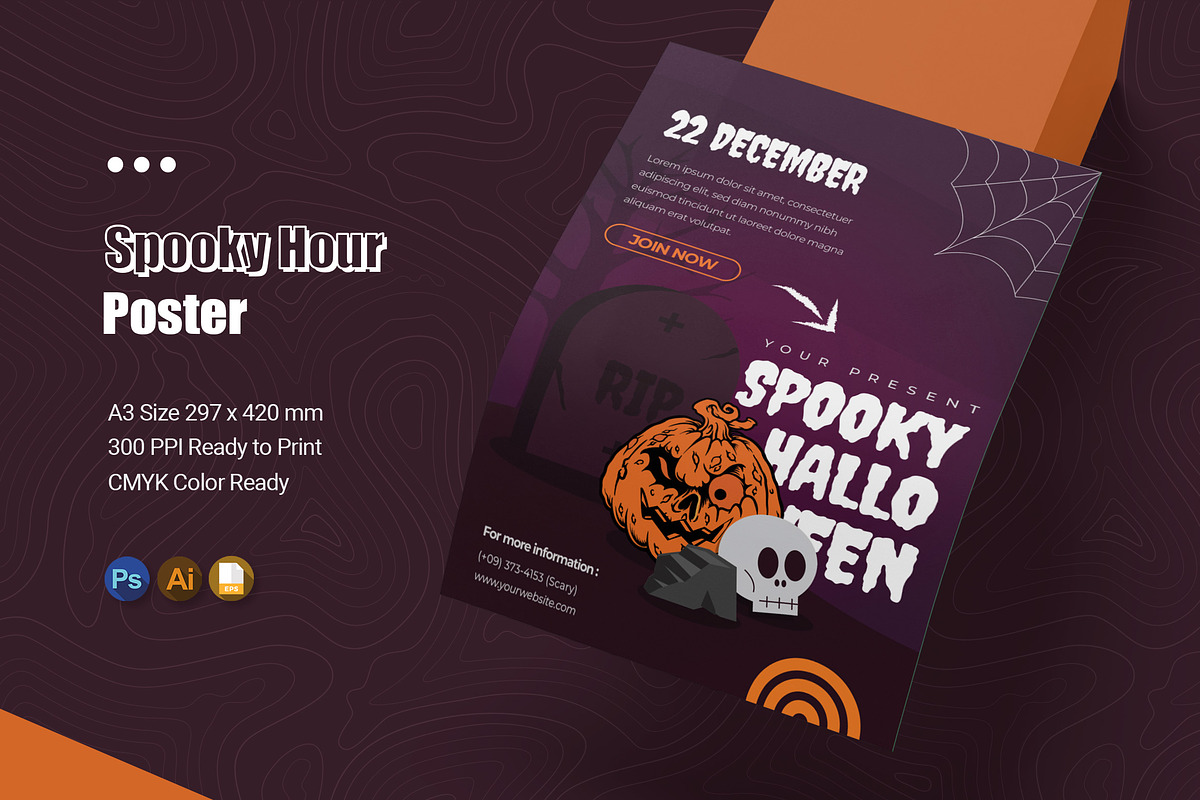 Spooky Hour Poster, a Poster Template by Esensifiksi.studio