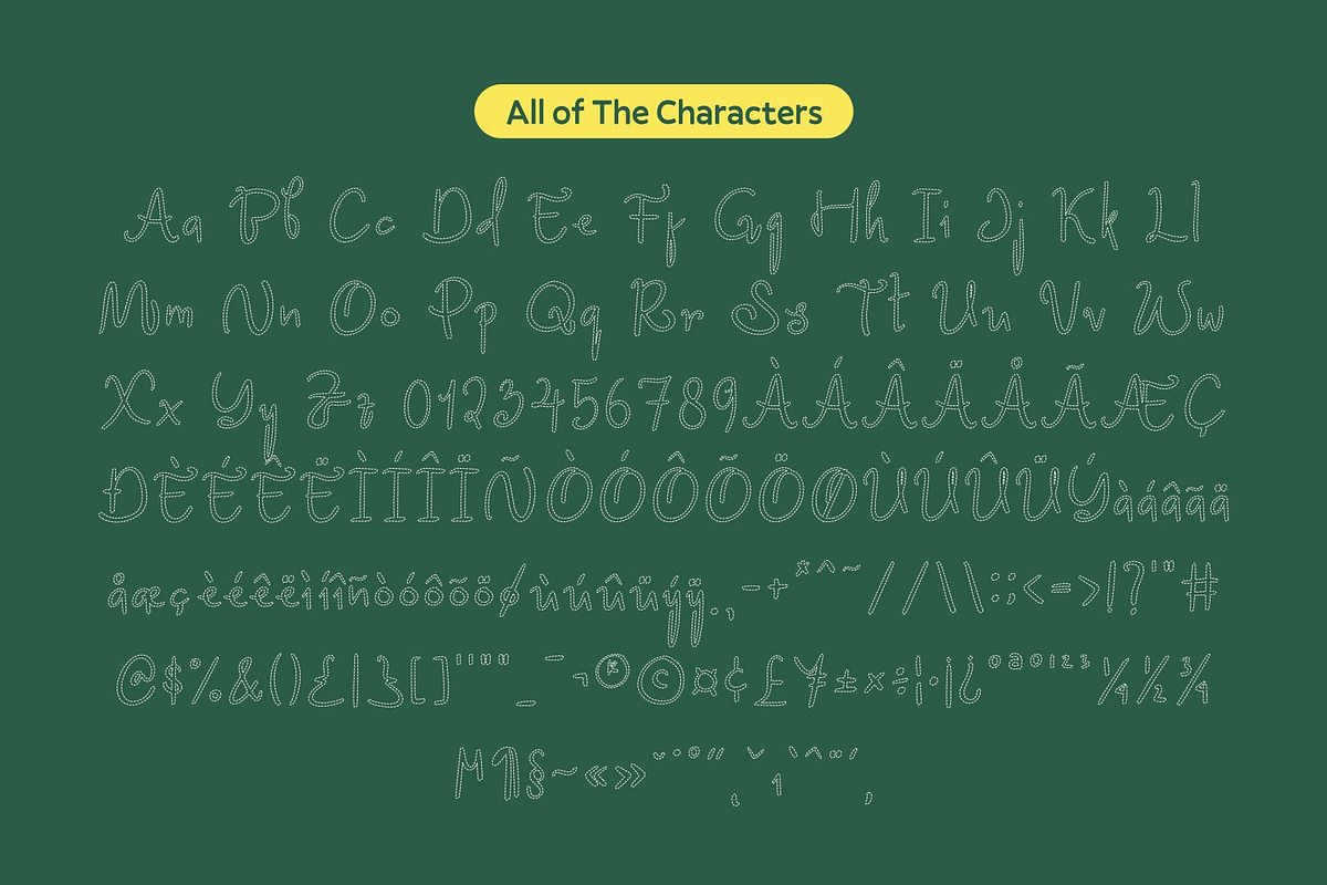 CS Belluga Dashed, a Handwritten Font by Craft Supply Co. (Photo 8 of 8)