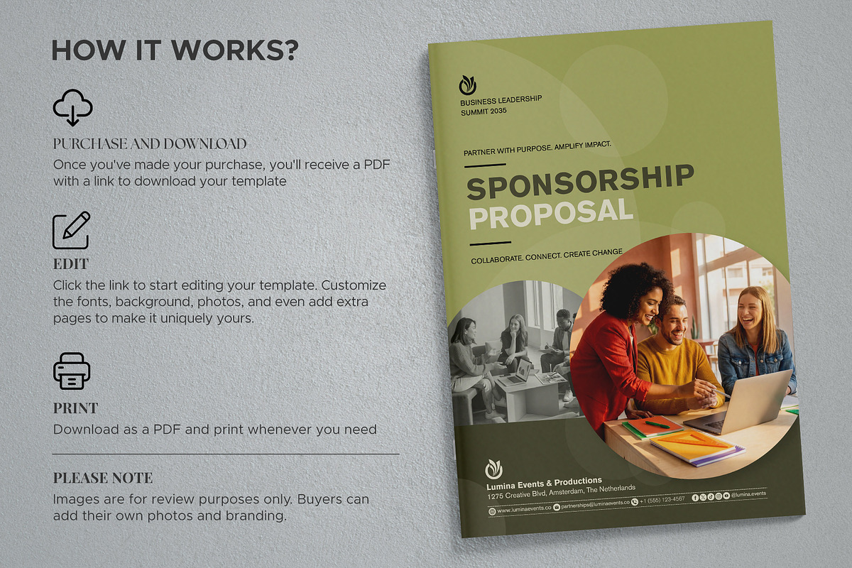 Sponsorship Proposal Template, a Brochure Template by Oshin Design (Photo 5 of 5)