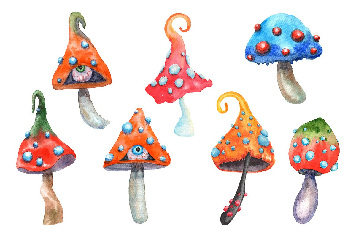 Watercolor Halloween set, an Object Illustration by Olha's watercolor (Photo 5 of 10)