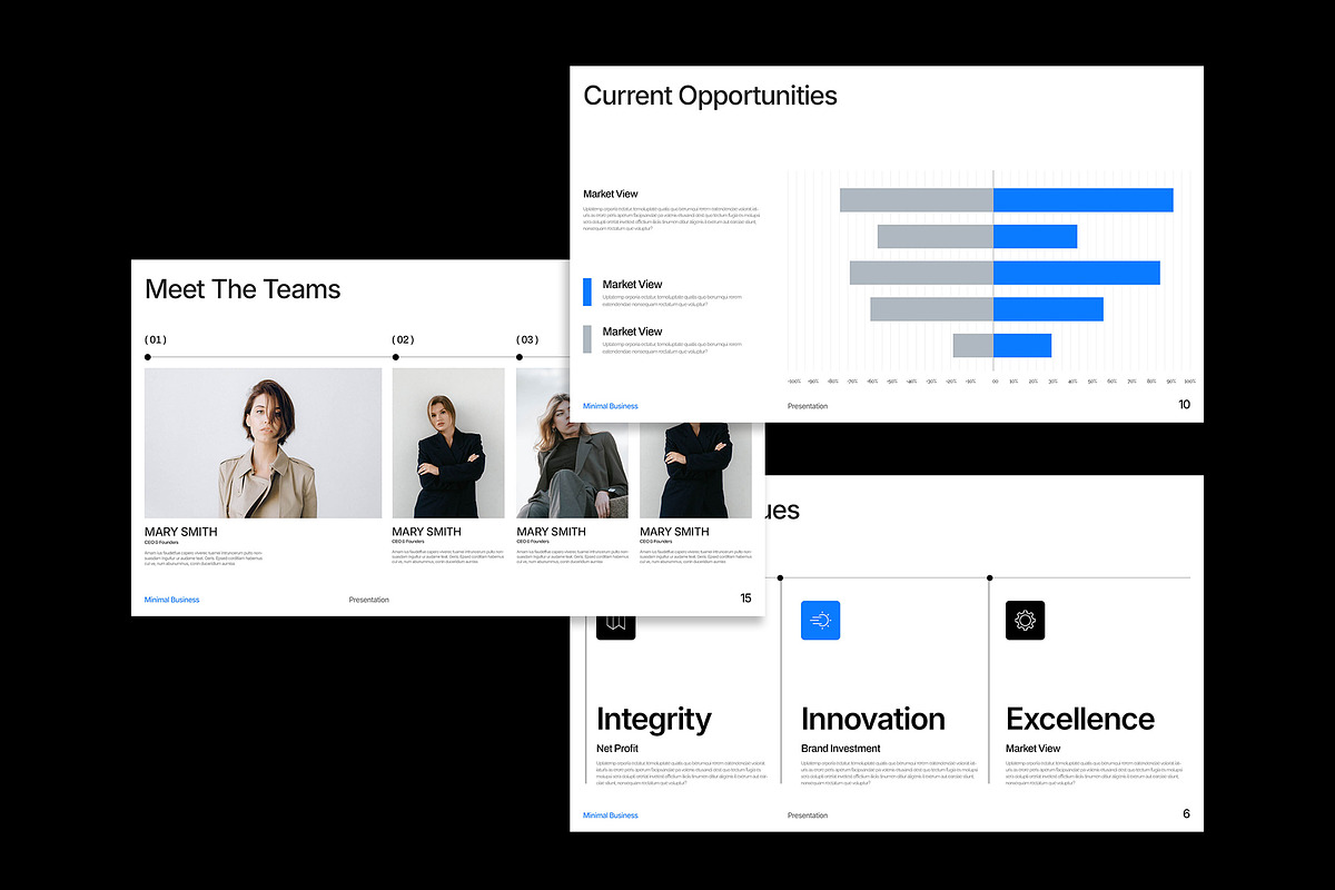 Minimal Business Presentation Deck, a Presentation Template by Devators (Photo 4 of 7)