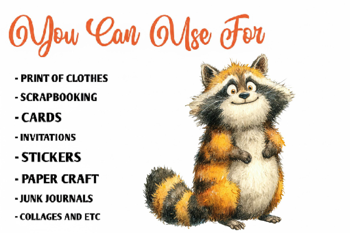 Quirky Woodland Animals Clipart, a Seasonal Illustration by CreationArt (Photo 5 of 7)